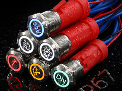 Công tắc nút nhấn hàng hải 19mm 20A 12v 24v 316L Chất liệu 1NO