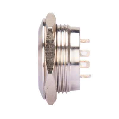 28mm Công tắc nút nhấn kim loại 4 pin Đèn Led chiếu sáng không thấm nước trong giây lát