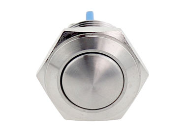 Nút nhấn chống phá hoại bằng kim loại Công tắc 16mm Đầu tròn Bóng bình thường Mở không thấm nước