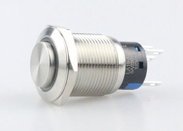 Vòng LED 12V Nút nhấn kim loại Công tắc nguồn tạm thời IP67 Đầu tròn cao