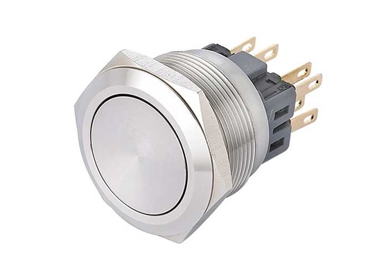 Bảng điều khiển 25mm Công tắc nút nhấn Ip67 Tiếp điểm mảnh tạm thời