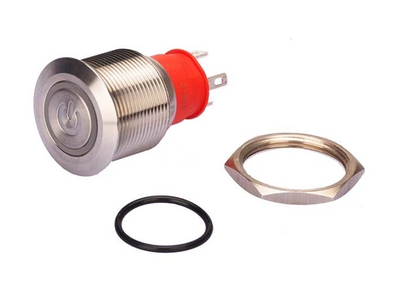 Cao hiện tại 22mm Bảng điều khiển Nút nhấn Nút chuyển đổi Chớp tạm thời Màu tròn phẳng